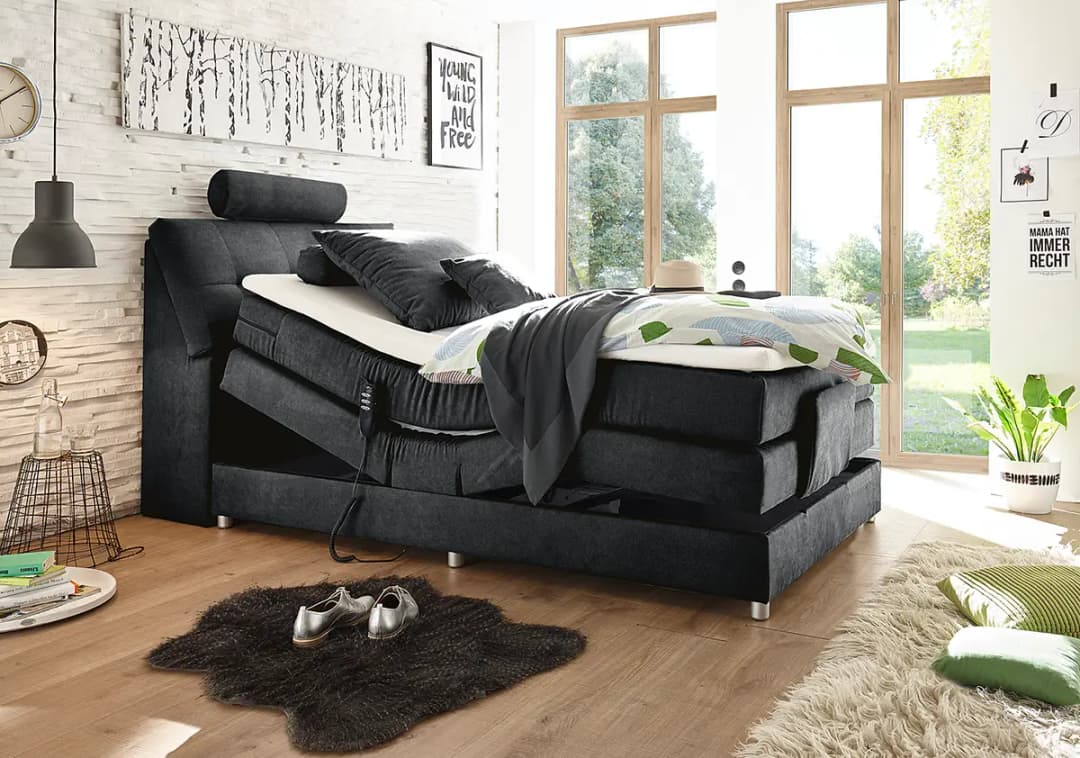 Boxspringbett Neiras | Grau