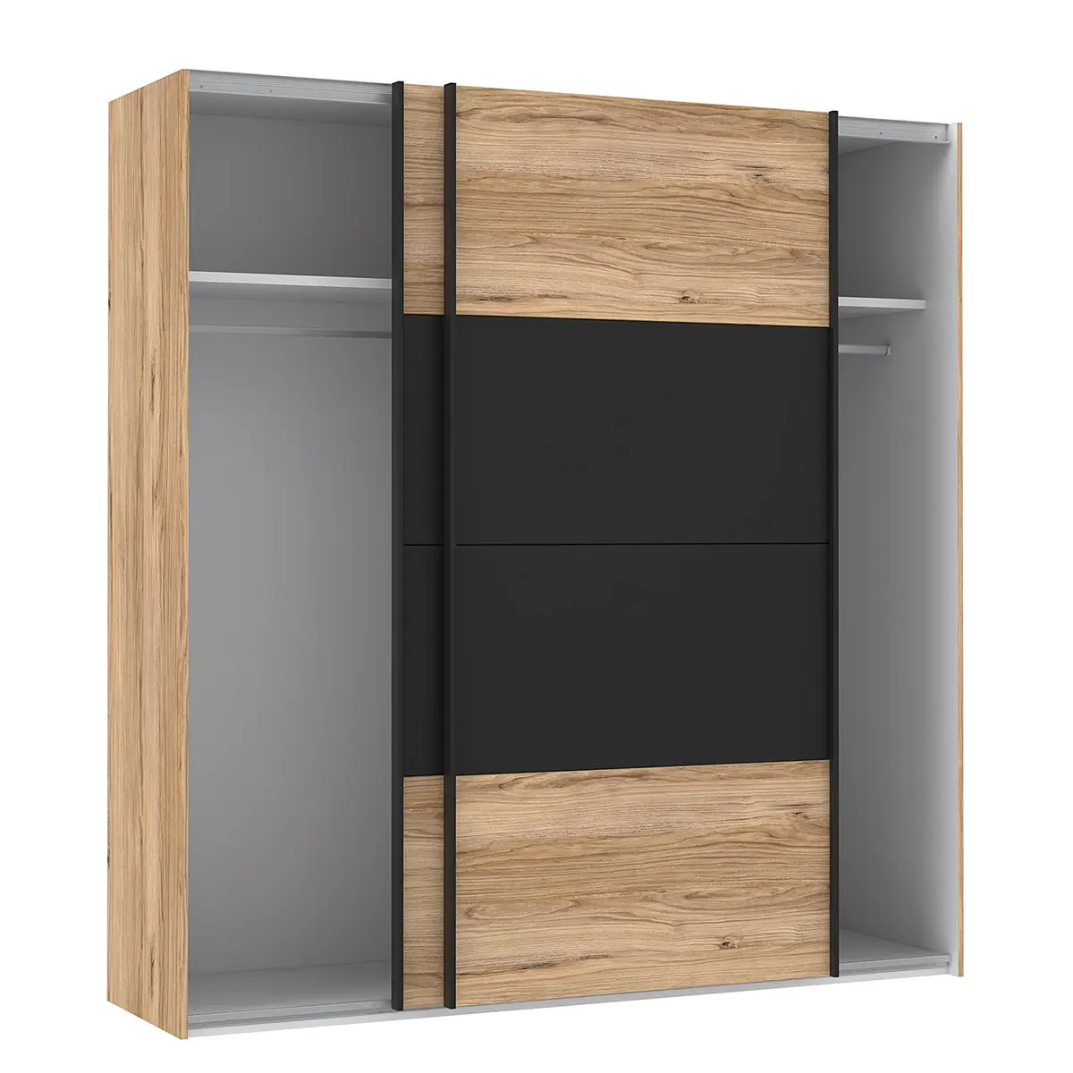 Schwebetürenschrank Franken | Mehrfarbig