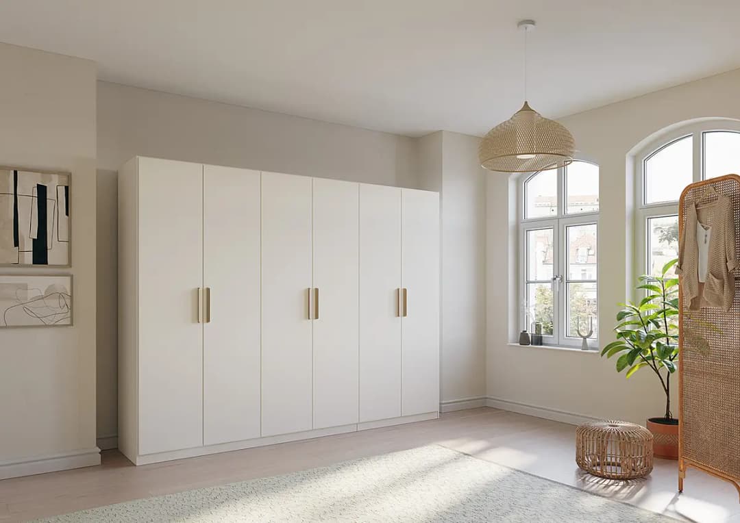 Drehtürenschrank Skandi | Weiß