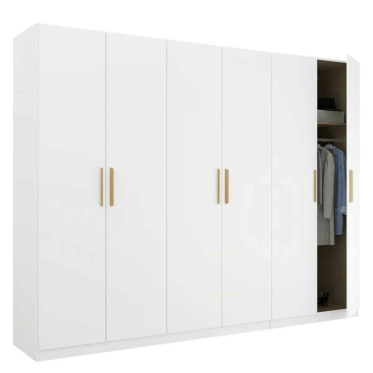 Drehtürenschrank Skandi | Weiß