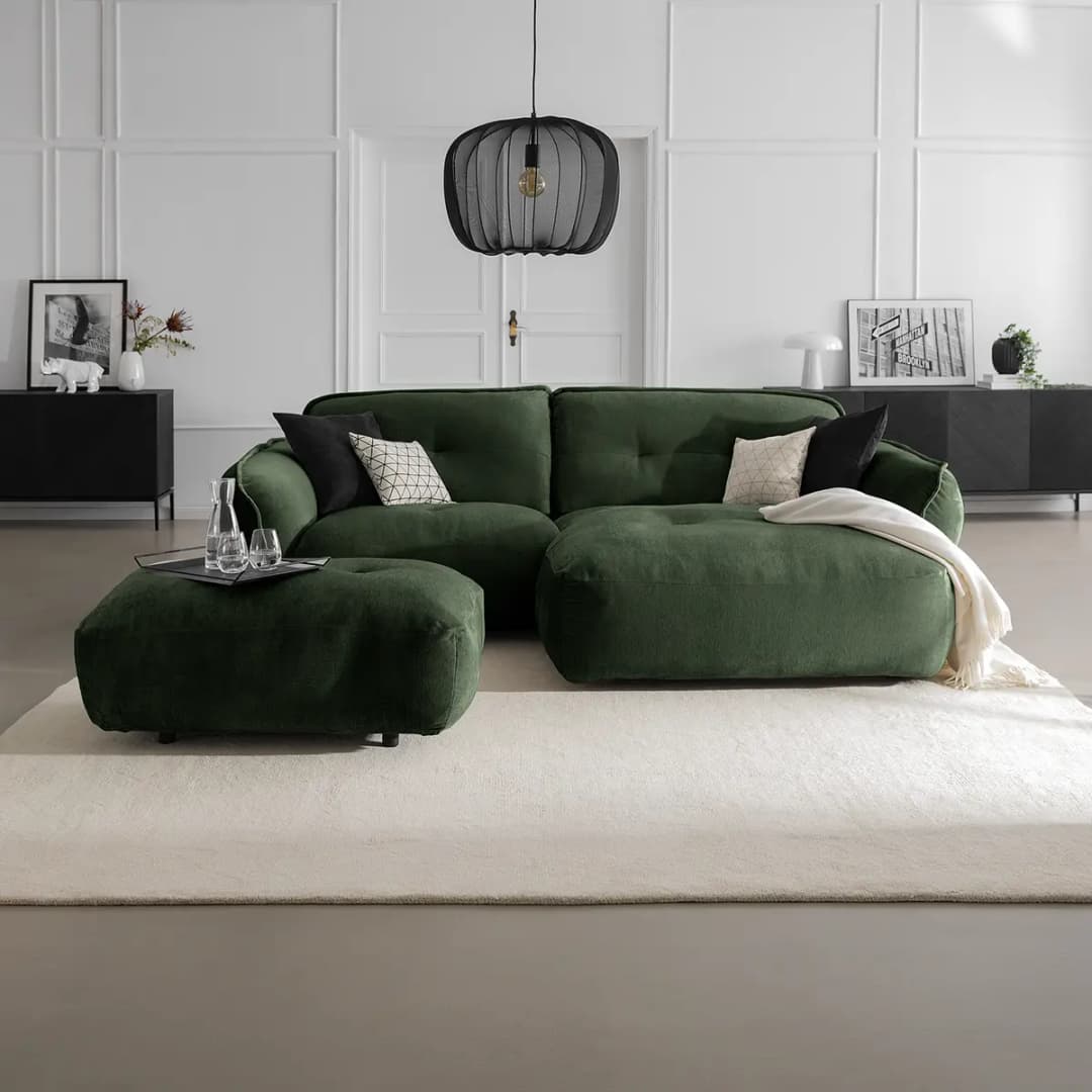 Polsterhocker Lascari | Grün