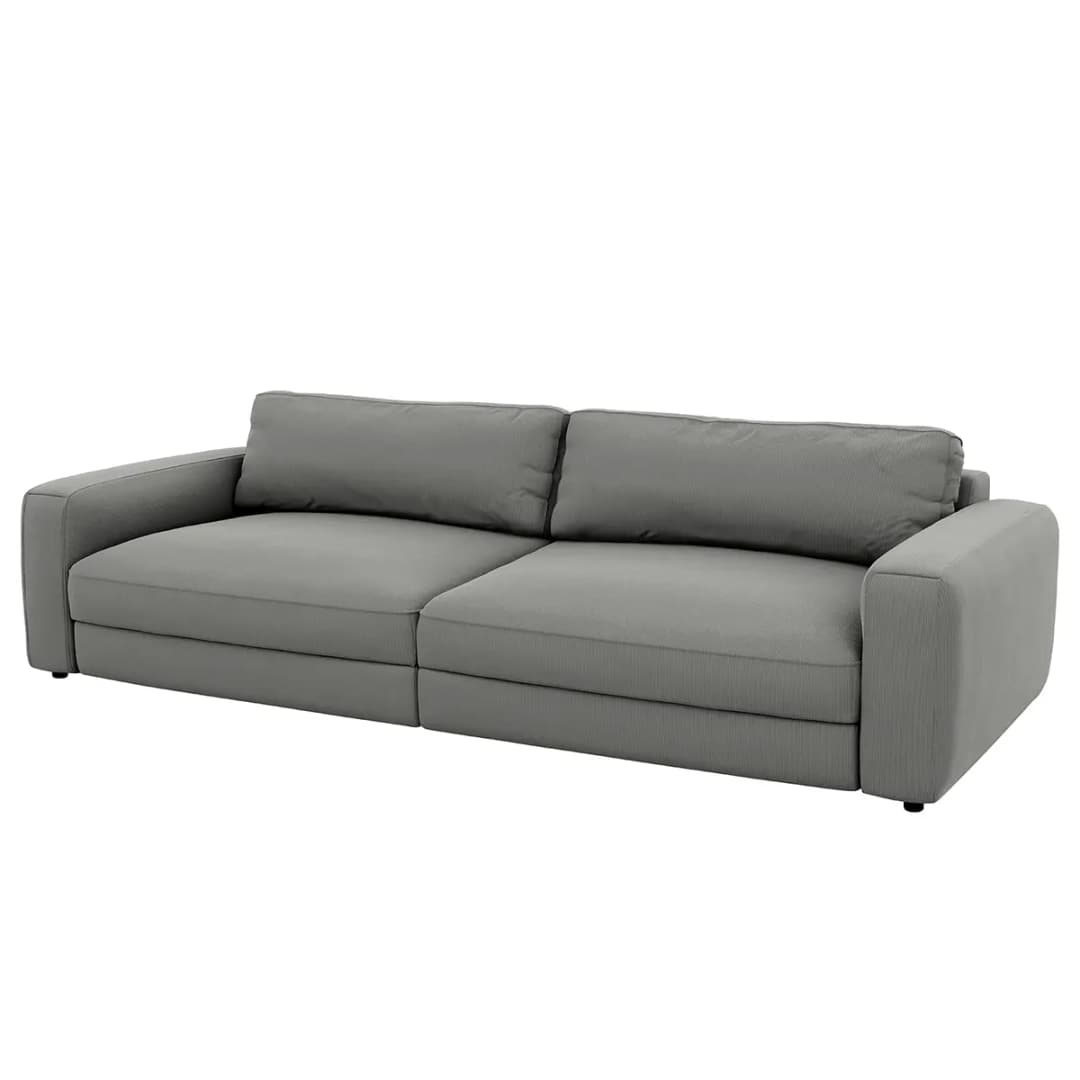 Big-Sofa Grau Cordstoff Maiva | Grau