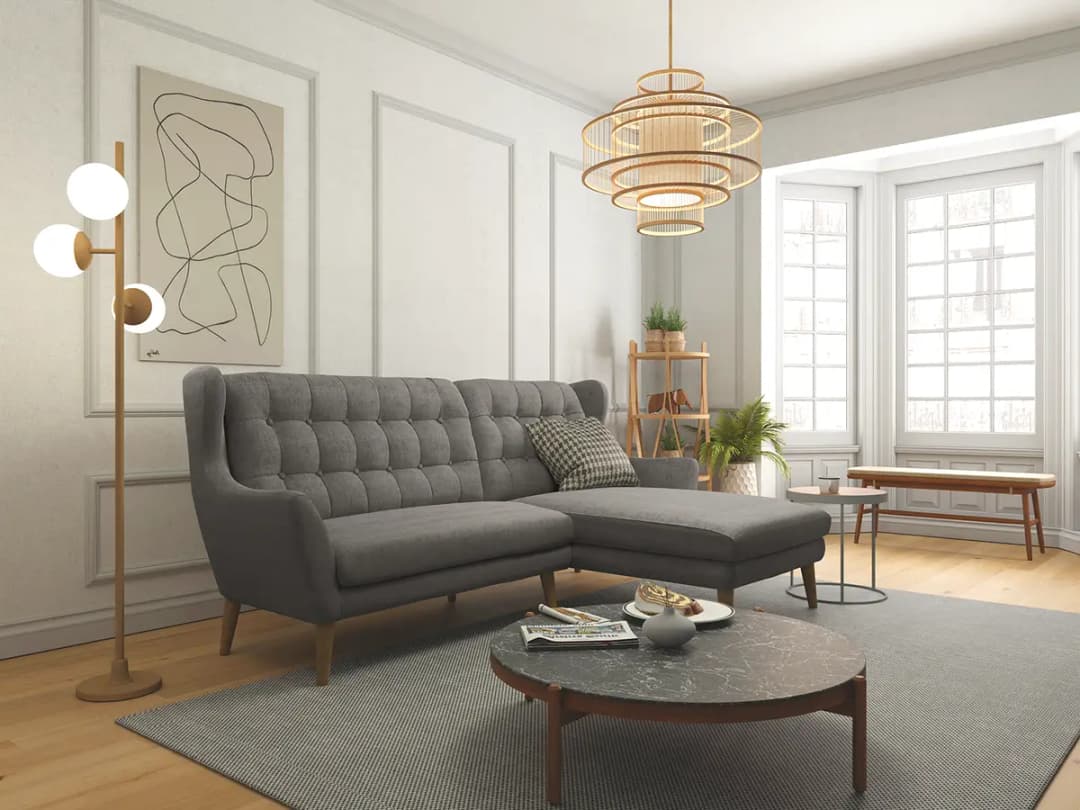 Ecksofa Zarza | Grau