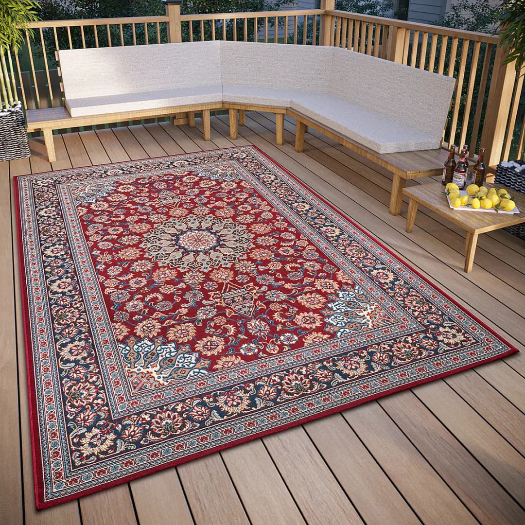 In-& Outdoor Teppich Kadi | Mehrfarbig