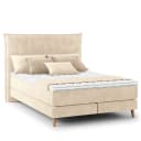 Boxspringbett Klassisch 140 x 200cm Samt Vaia Beige/Creme H2