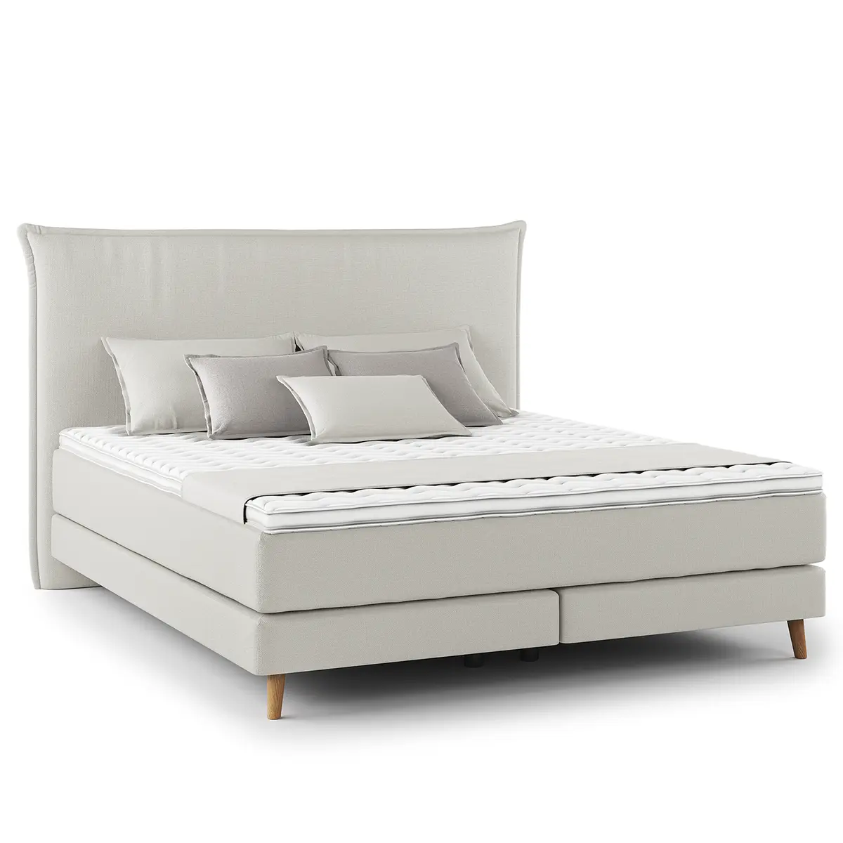 Boxspringbett Klassisch 180 x 200cm Microfaser Orela | Grau