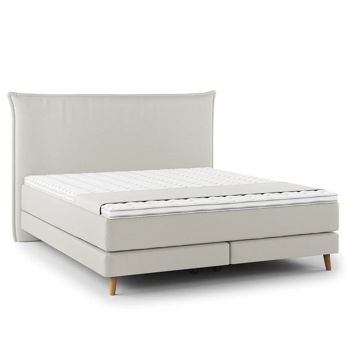 Boxspringbett Klassisch 180 x 200cm Microfaser Orela | Grau