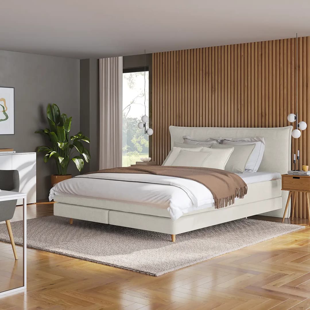 Boxspringbett Klassisch 180 x 200cm Microfaser Orela | Grau