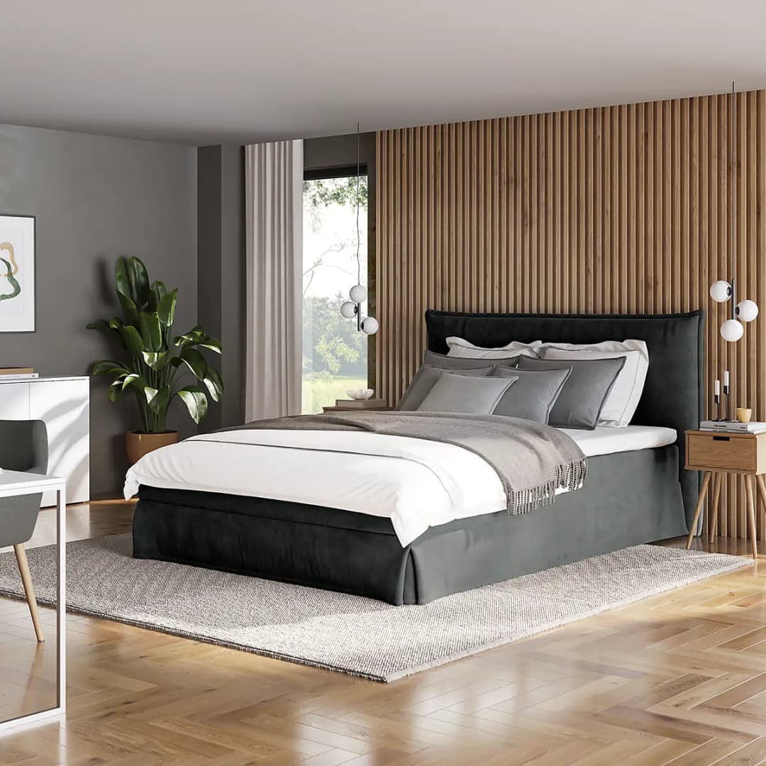 Boxspringbett Vaia | Grau