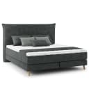 Boxspringbett Klassisch 180 x 200cm Samt Vaia Grau/Dunkelgrau