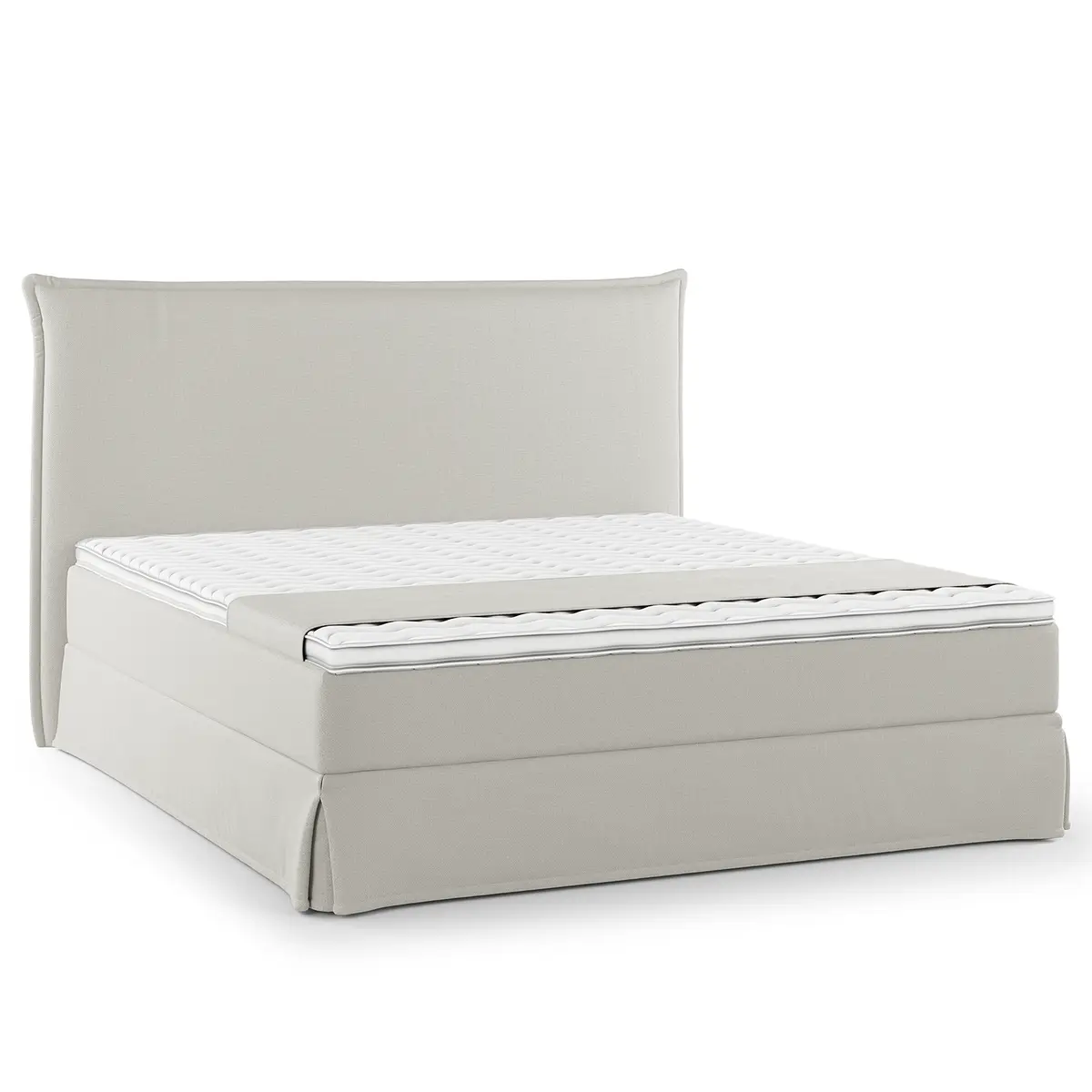 Boxspringbett mit Husse 160 x 200cm Microfaser Orela | Grau