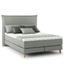 Boxspringbett Klassisch 140 x 200cm Microfaser Orela Grau/Grau