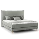 Boxspringbett Klassisch 160 x 200cm Microfaser Orela Grau/Grau