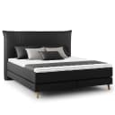 Boxspringbett Klassisch 160 x 200cm Microfaser Orela | Schwarz