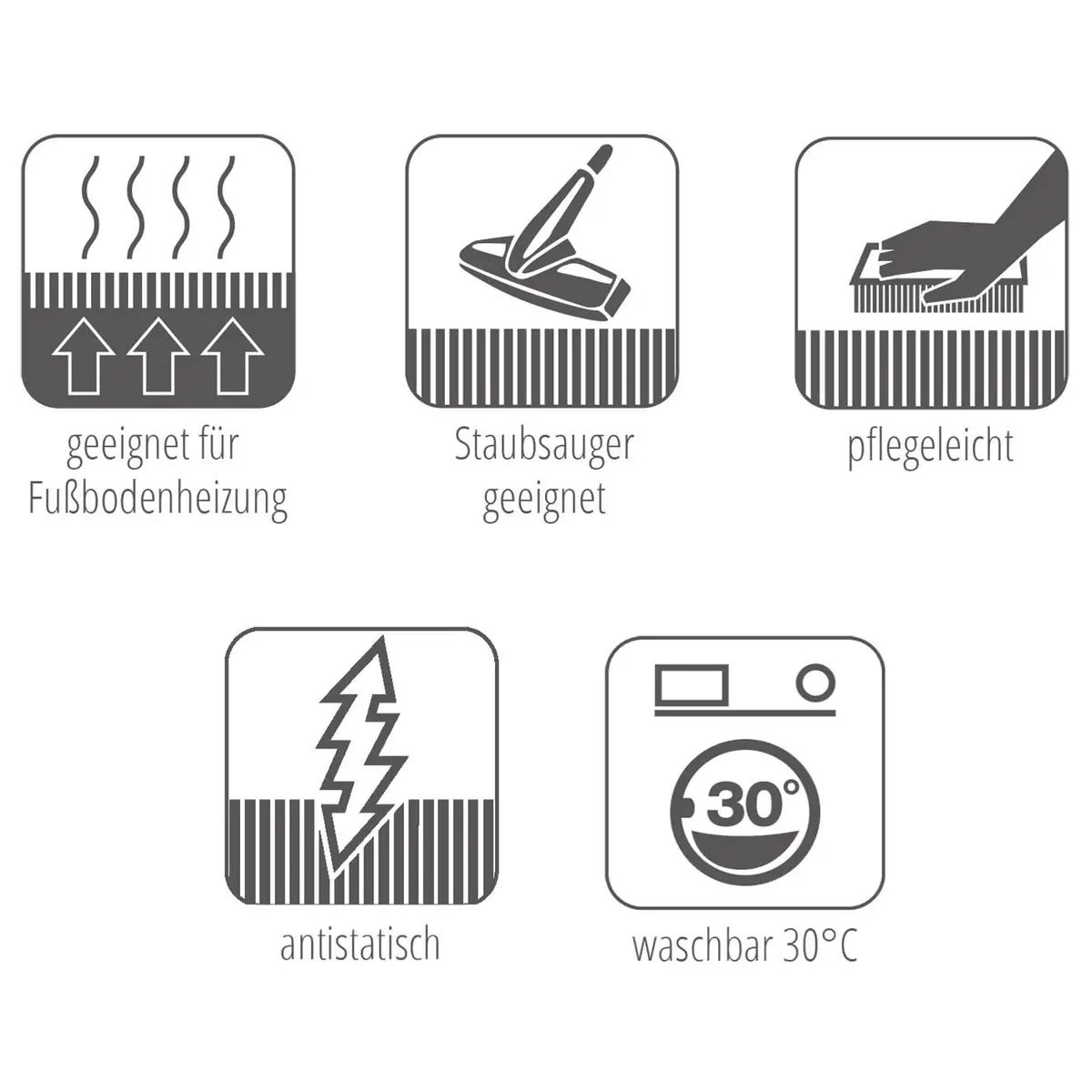 Fellteppich Tender | Schwarz