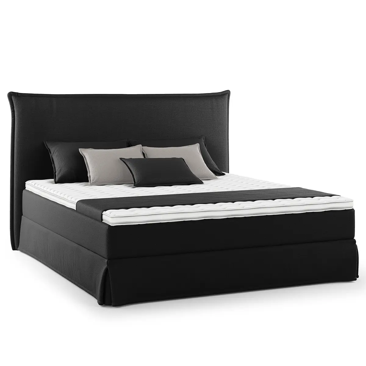 Boxspringbett Orela | Schwarz