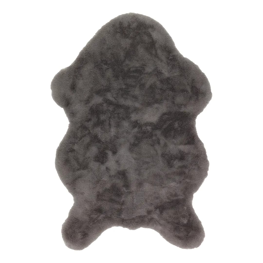 Fellteppich Tender Grau/Grau 70 x 2 x 110cm 100% Polyester