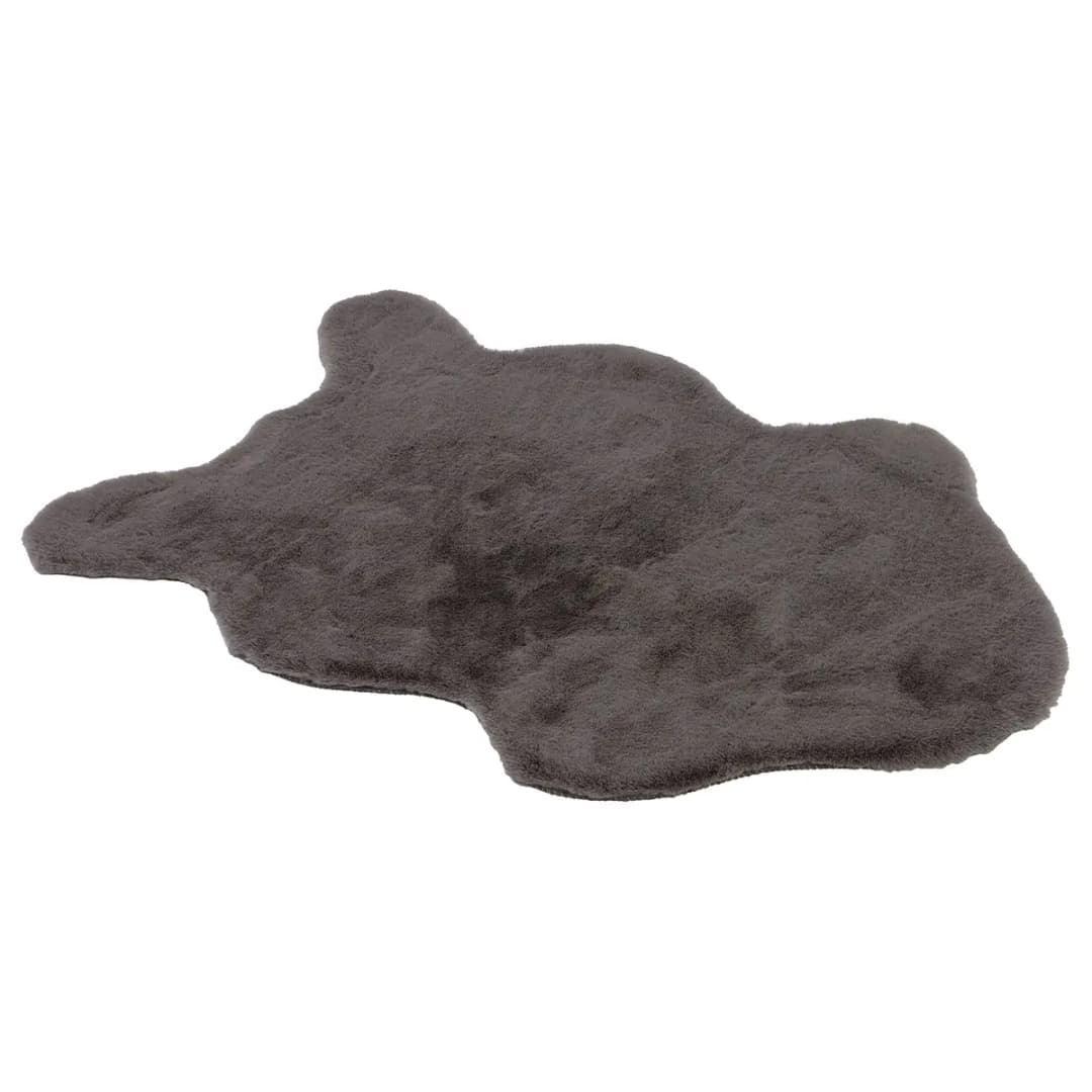 Fellteppich Tender Grau/Grau 70 x 2 x 110cm 100% Polyester