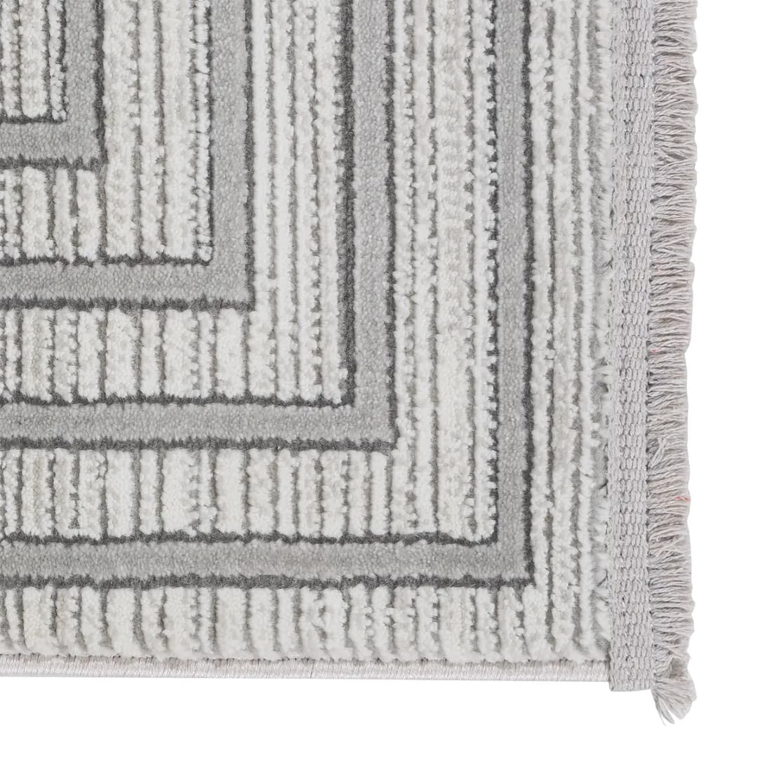 Kurzflorteppich Vercelli Silber/Silber 160 x 230cm | Silber