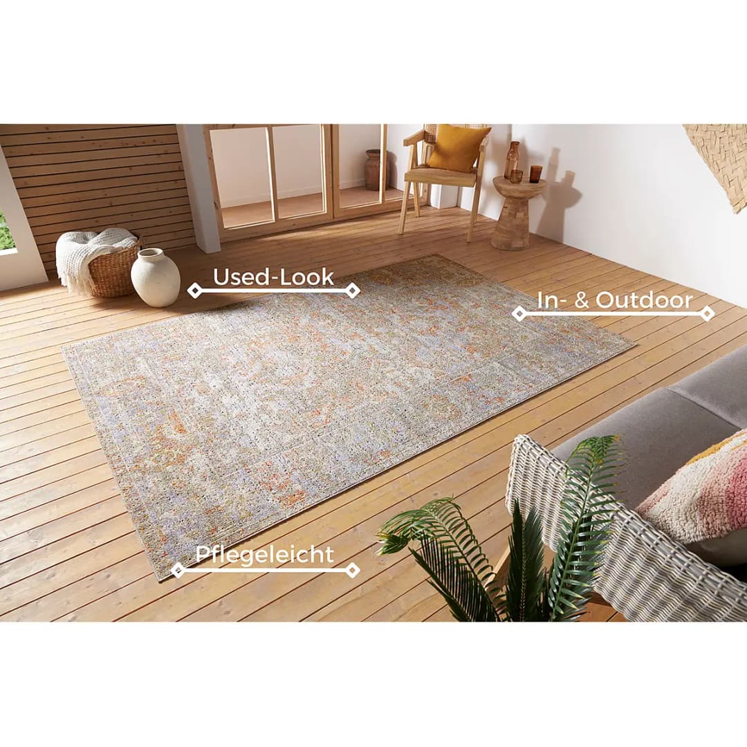 In- und Outdoor Teppich Port Said | Beige