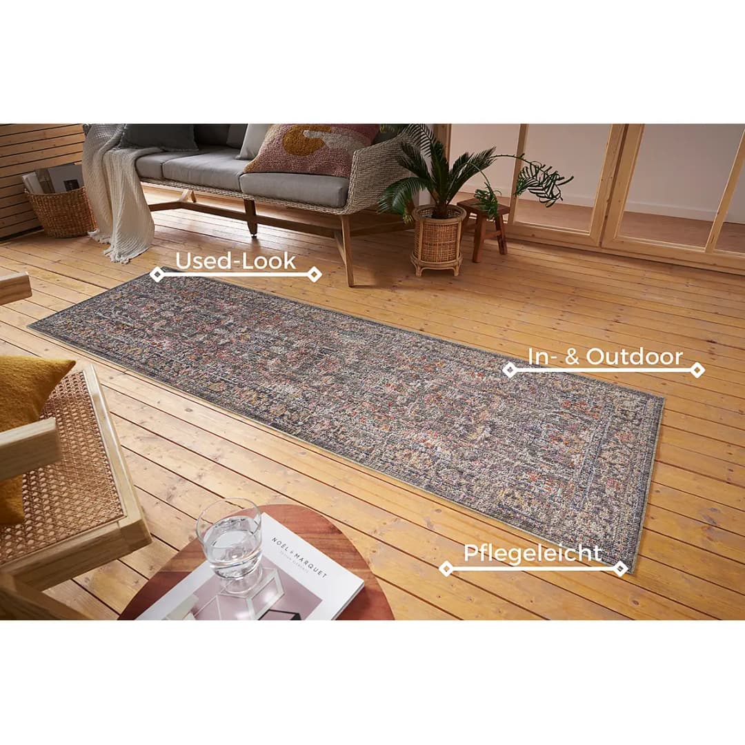 In- und Outdoor Teppich Port Said | Mehrfarbig