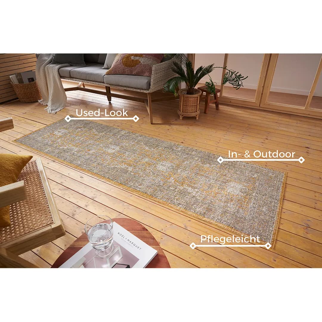 In- und Outdoor Teppich Port Luxor | Gold
