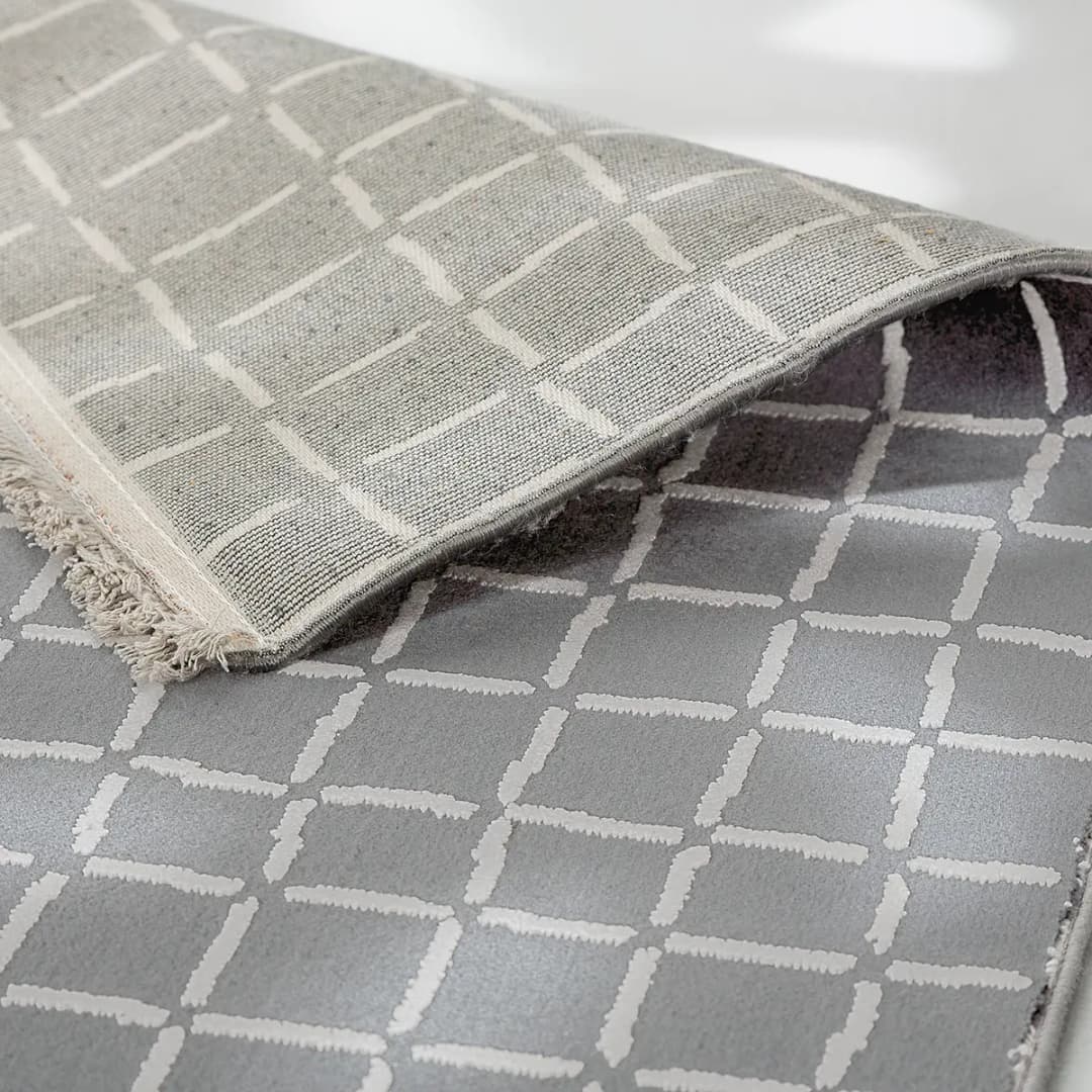 Kurzflorteppich Magic Silber/Silber | Silber