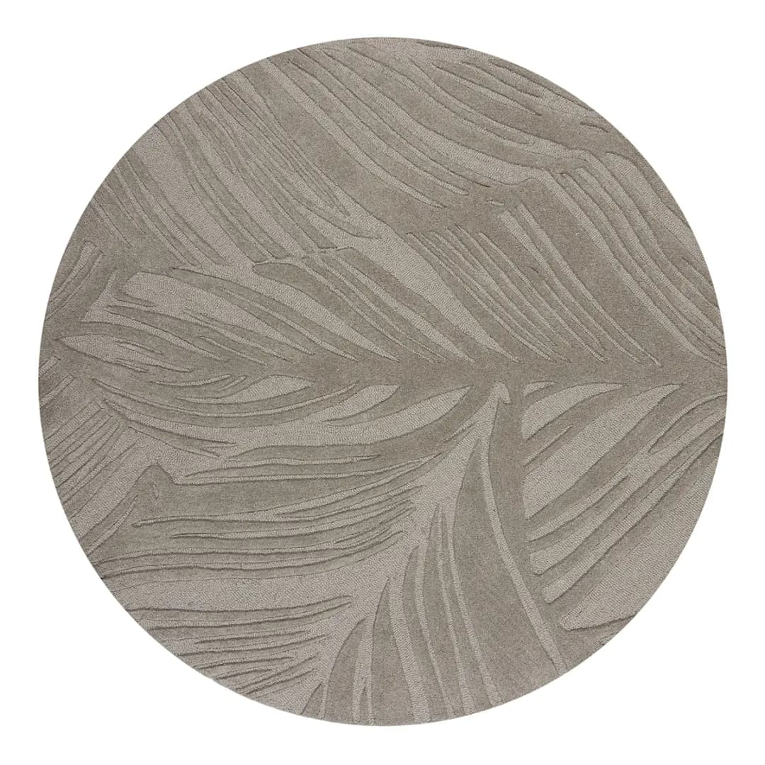 Wollteppich Lino Leaf Grau/Grau 160 x 160cm | Grau