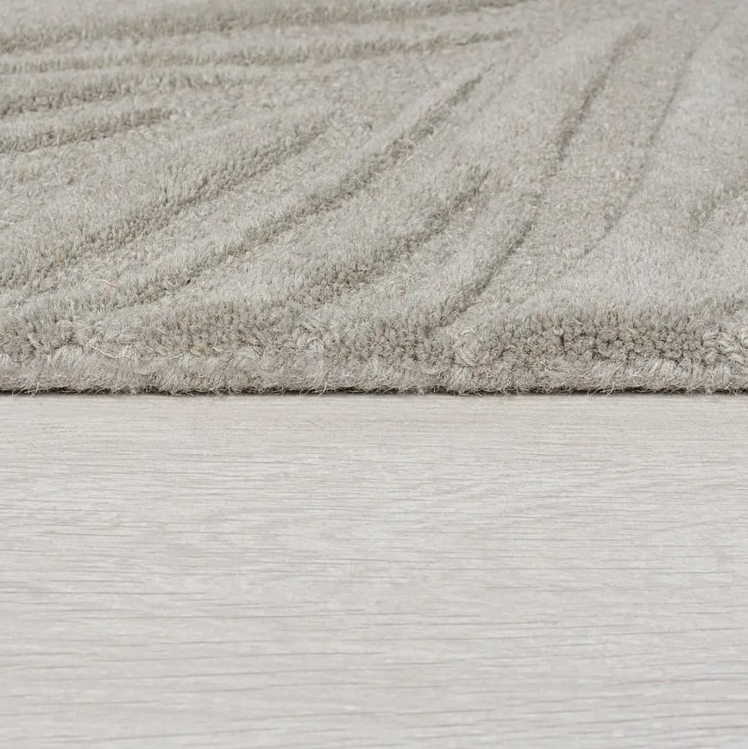 Wollteppich Lino Leaf Grau/Grau 160 x 160cm | Grau