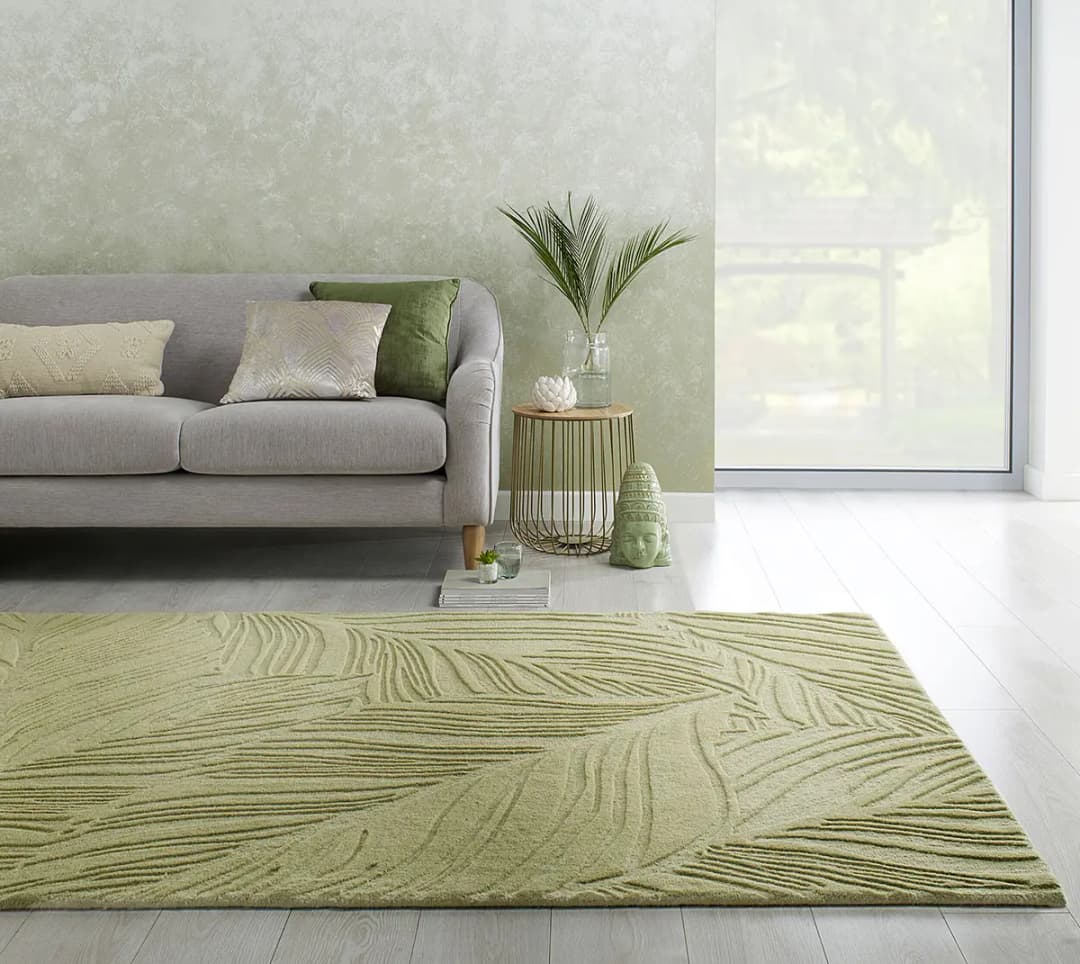 Wollteppich Lino Leaf Grün/Hellgrün 200 x 290cm Wolle | Grün