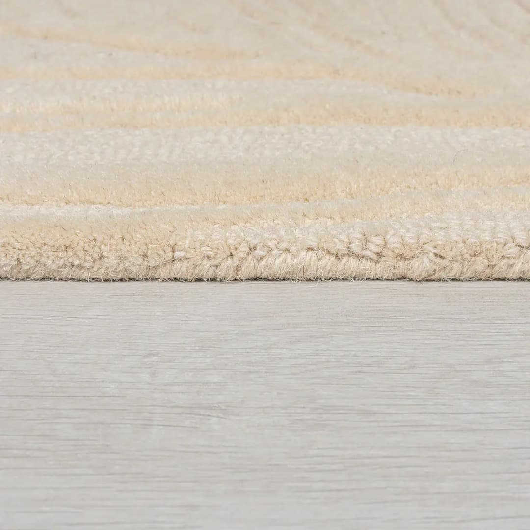 Wollteppich Lino Leaf Beige/Beige 60 x 230cm | Beige