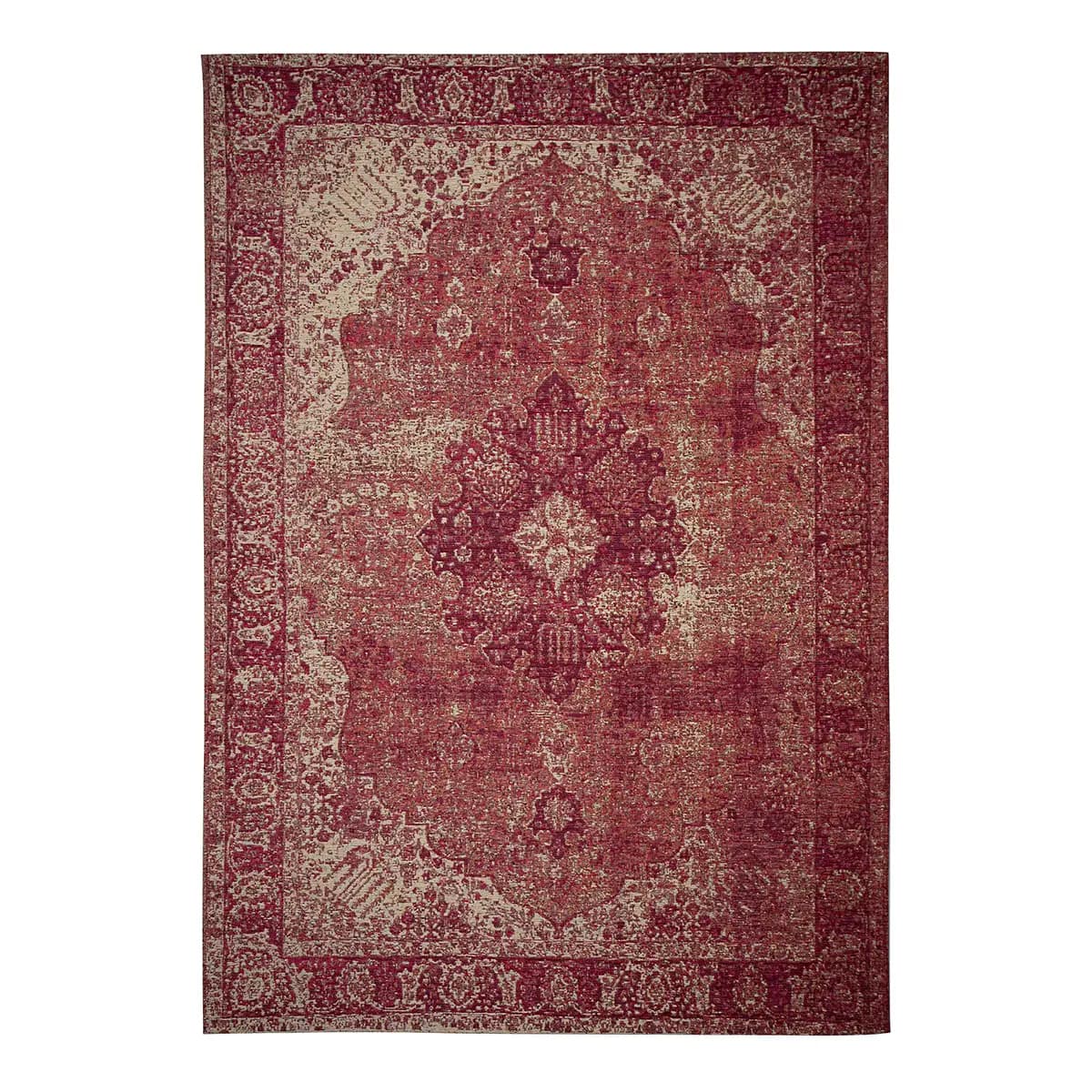 Kurzflorteppich Antique Traditional | Rosa