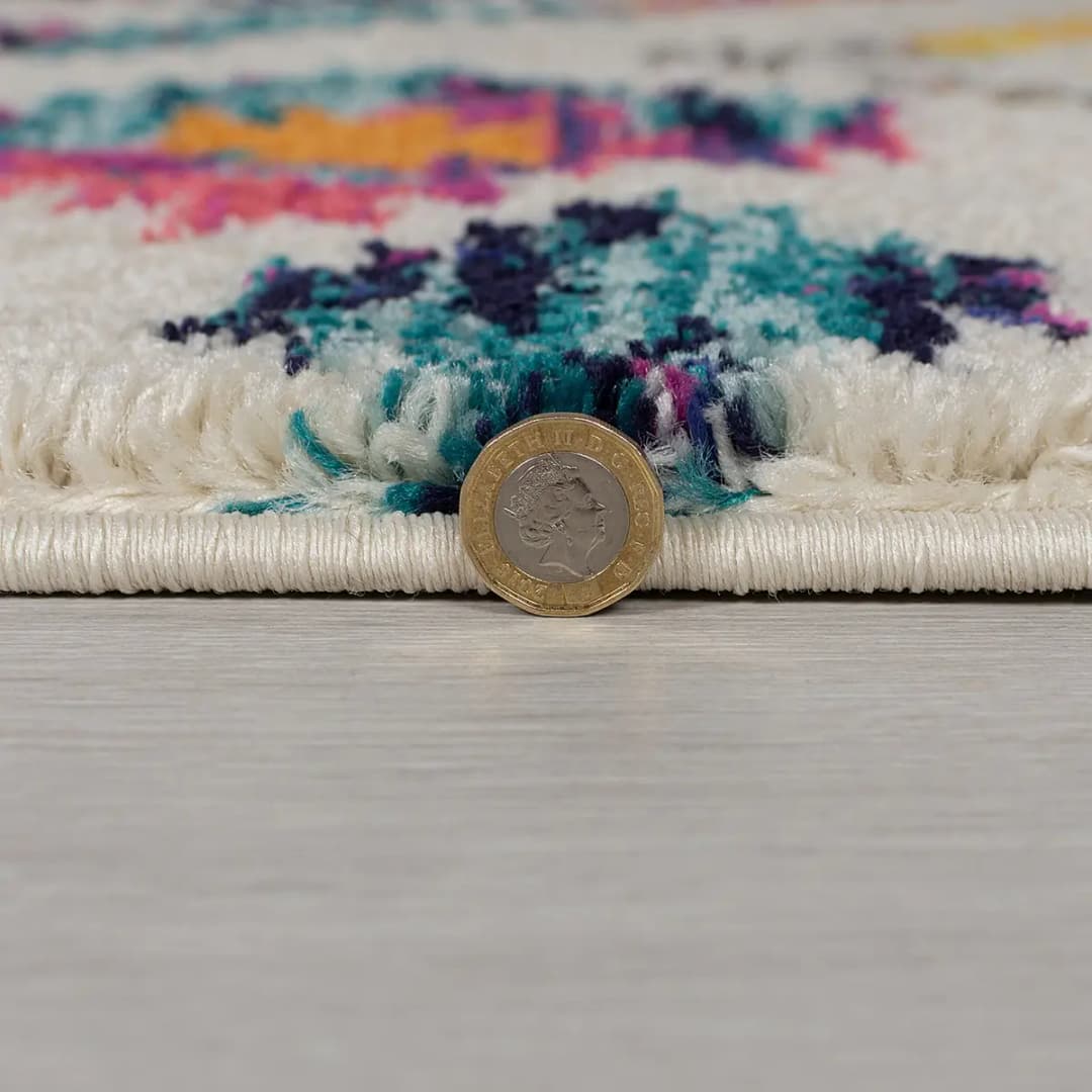 Kurzflorteppich Bohemia Multicolor 200 x 290cm | Mehrfarbig
