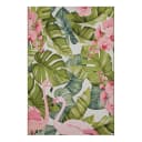 In-Outdoor Teppich Tropical Flamingo Grün | Grün