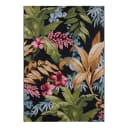 In-/Outdoor Teppich Tropical Flowers Schwarz | Schwarz