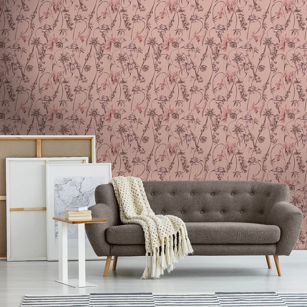 Vliestapete Nadine | Pink