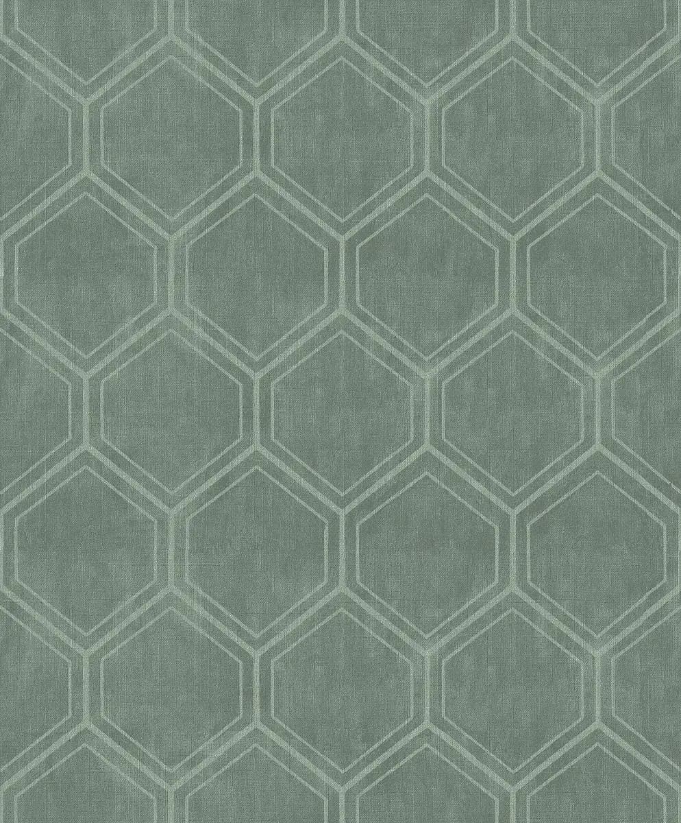 Vliestapete Hexagon Typ A | Grün