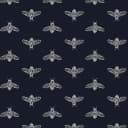 Vliestapete Block Print Bee | Blau