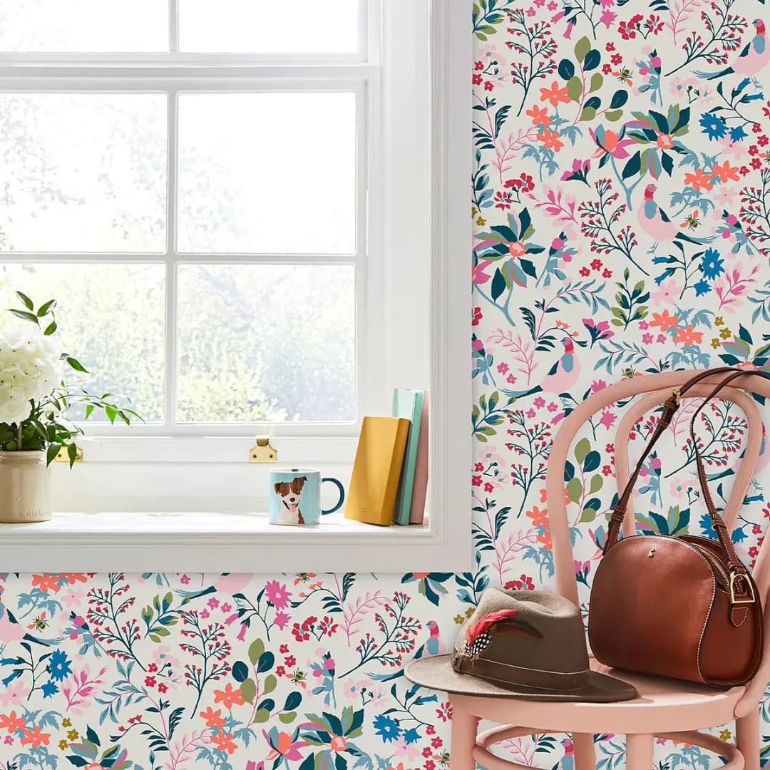 Vliestapete Fields Edge Floral | Mehrfarbig