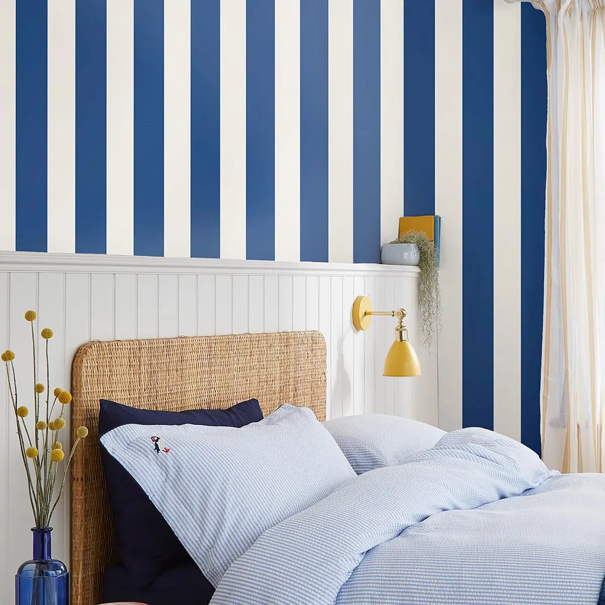 Vliestapete Harborough Stripe | Blau