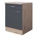 Unterschrank 60cm Braun/Grau/Basalt | Braun