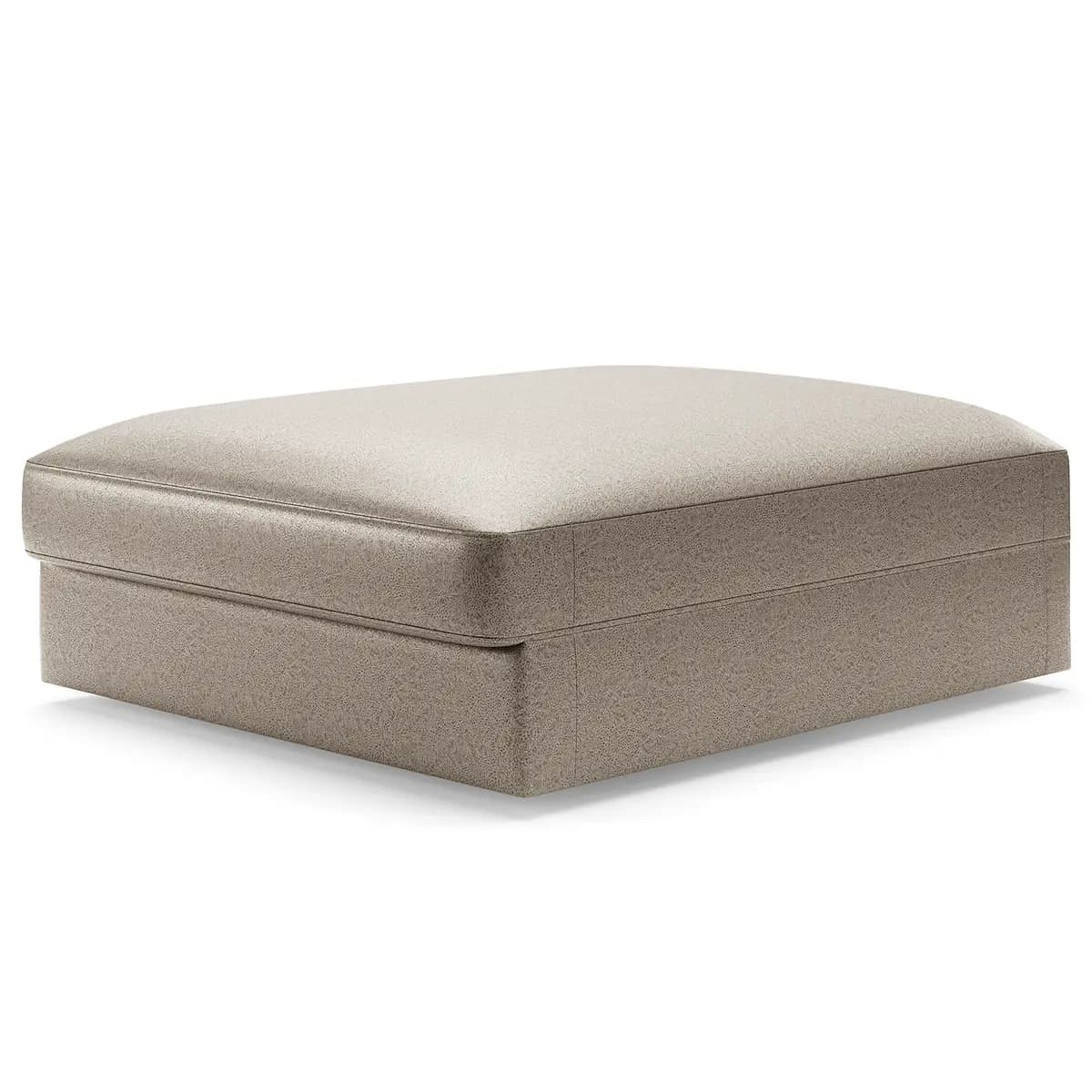 Polsterhocker Big Grau Microfaser Taeko | Grau