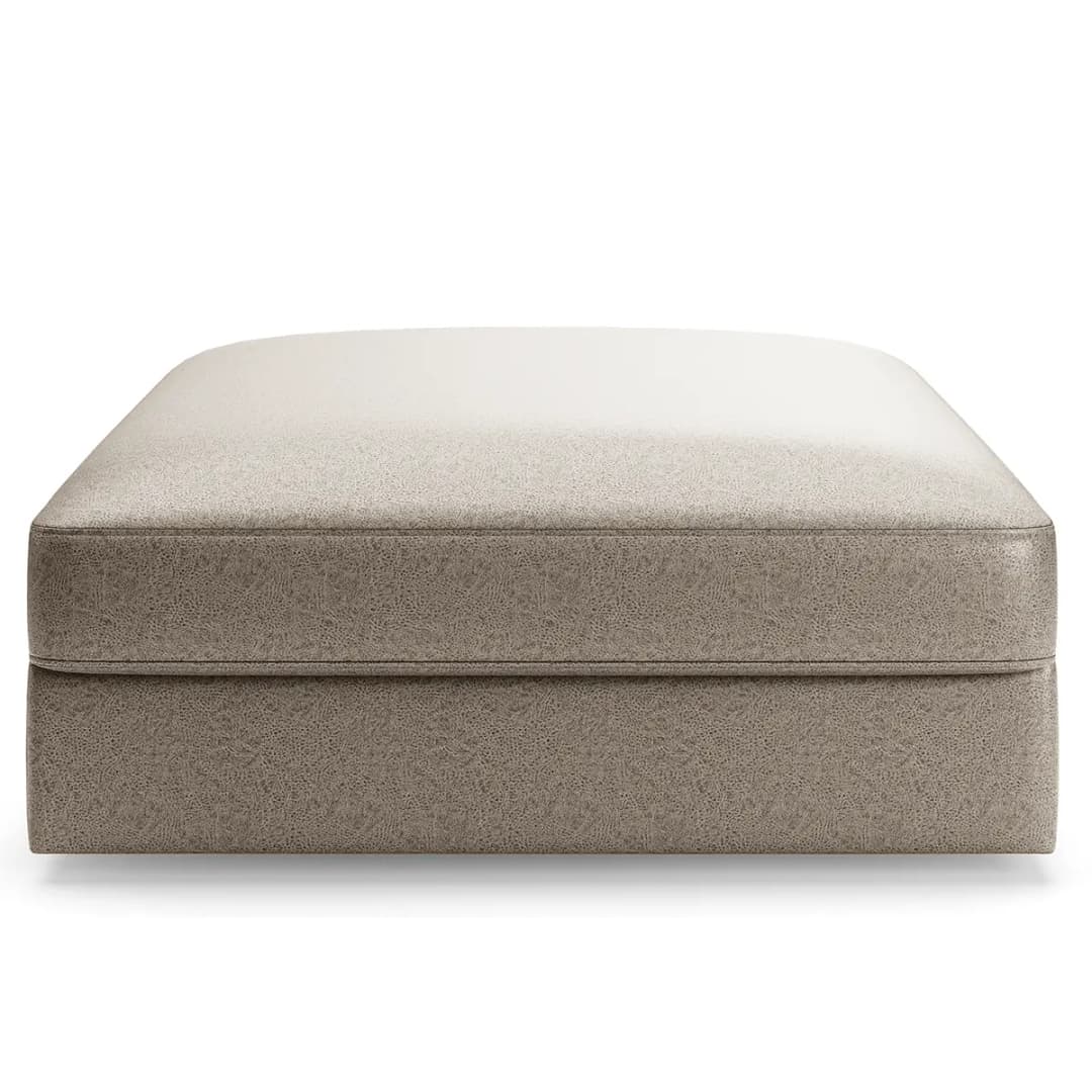 Polsterhocker Big Grau Microfaser Taeko | Grau
