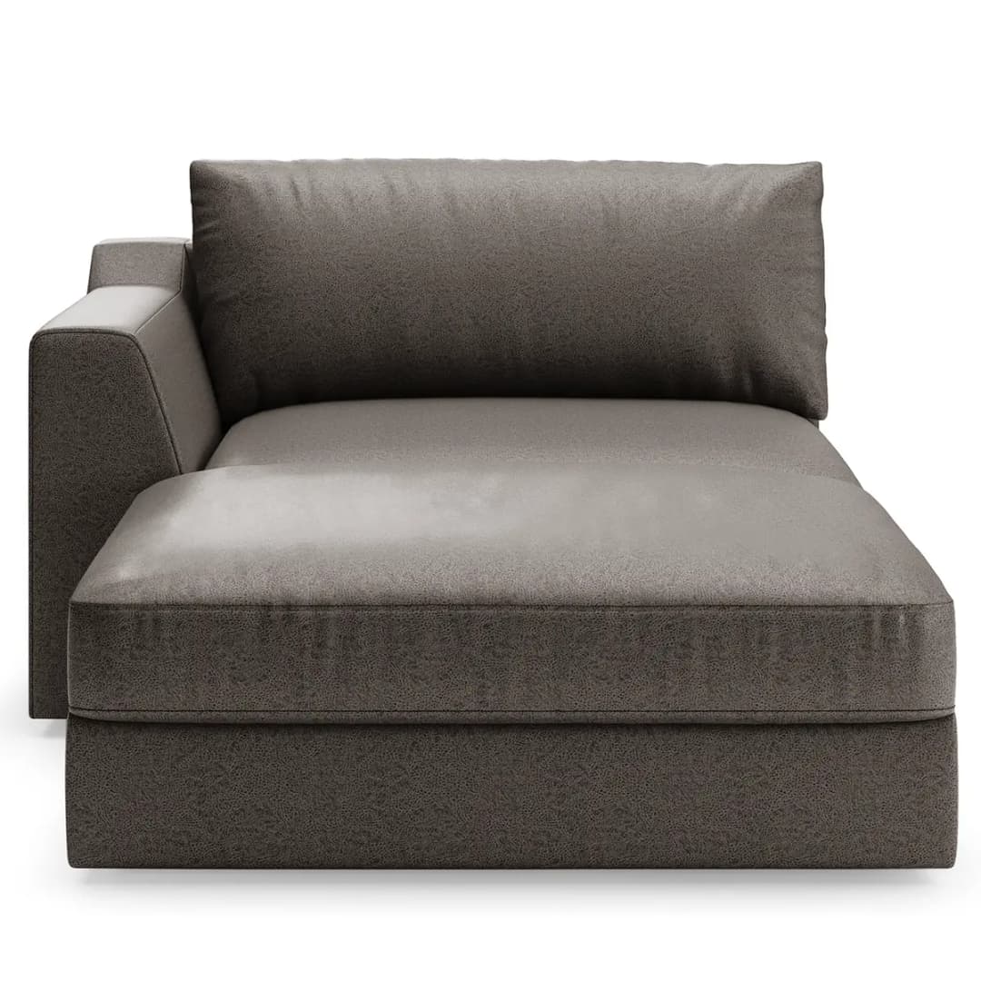 Recamiere Grau Microfaser Taeko | Grau