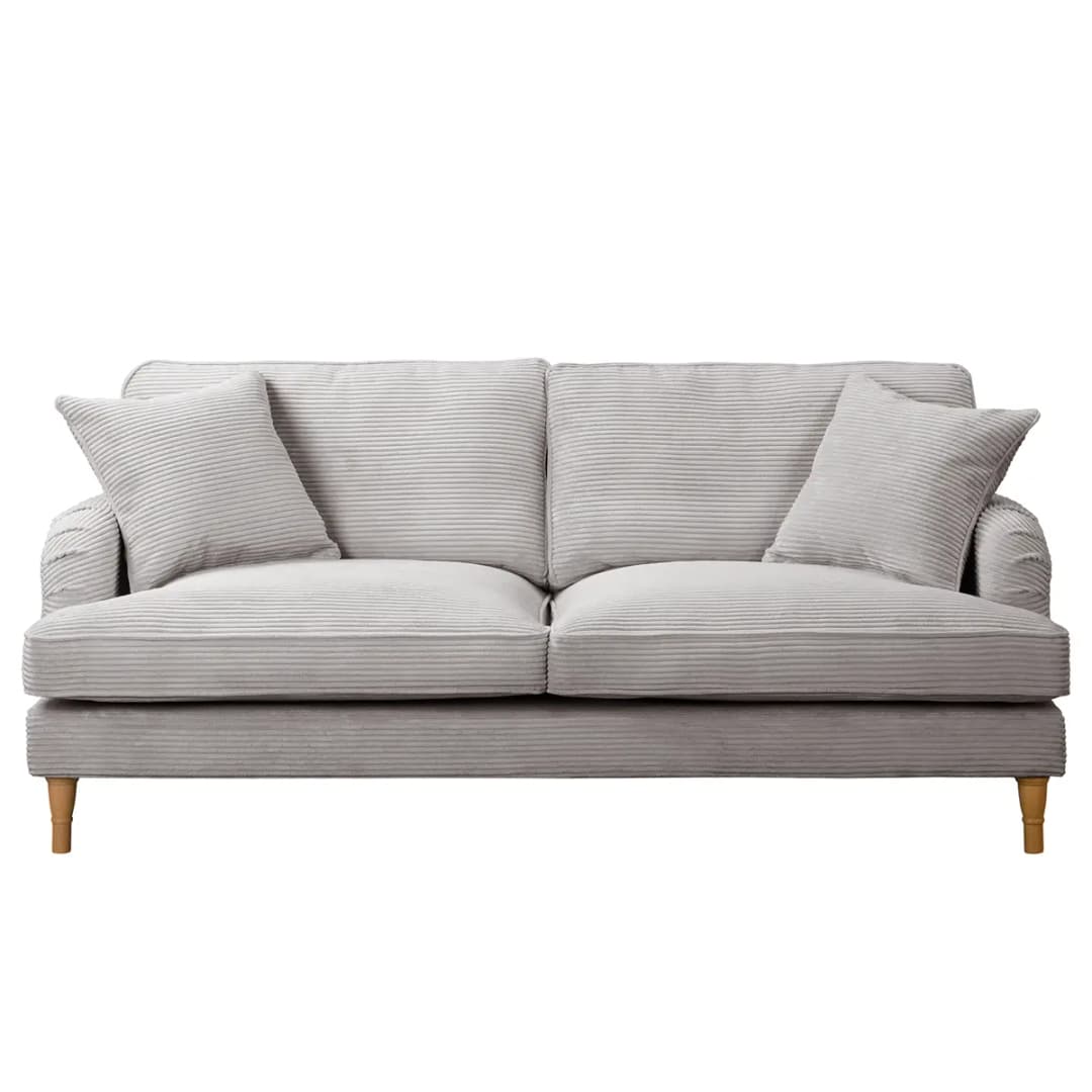 loftscape Bethania 2-Sitzer Sofa Grau Cordstoff | Grau