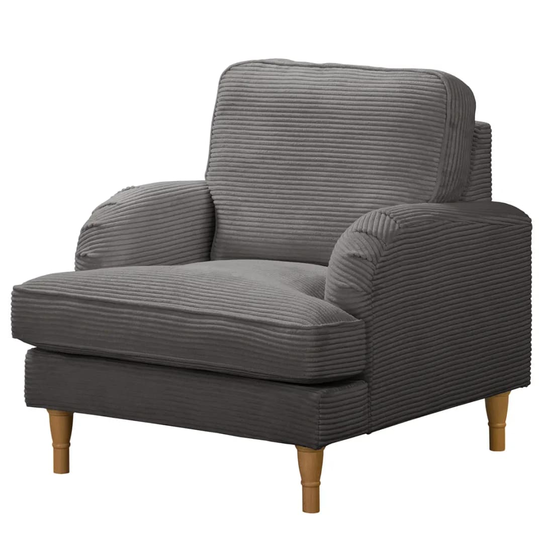 Sessel Grau Cordstoff Lola | Grau