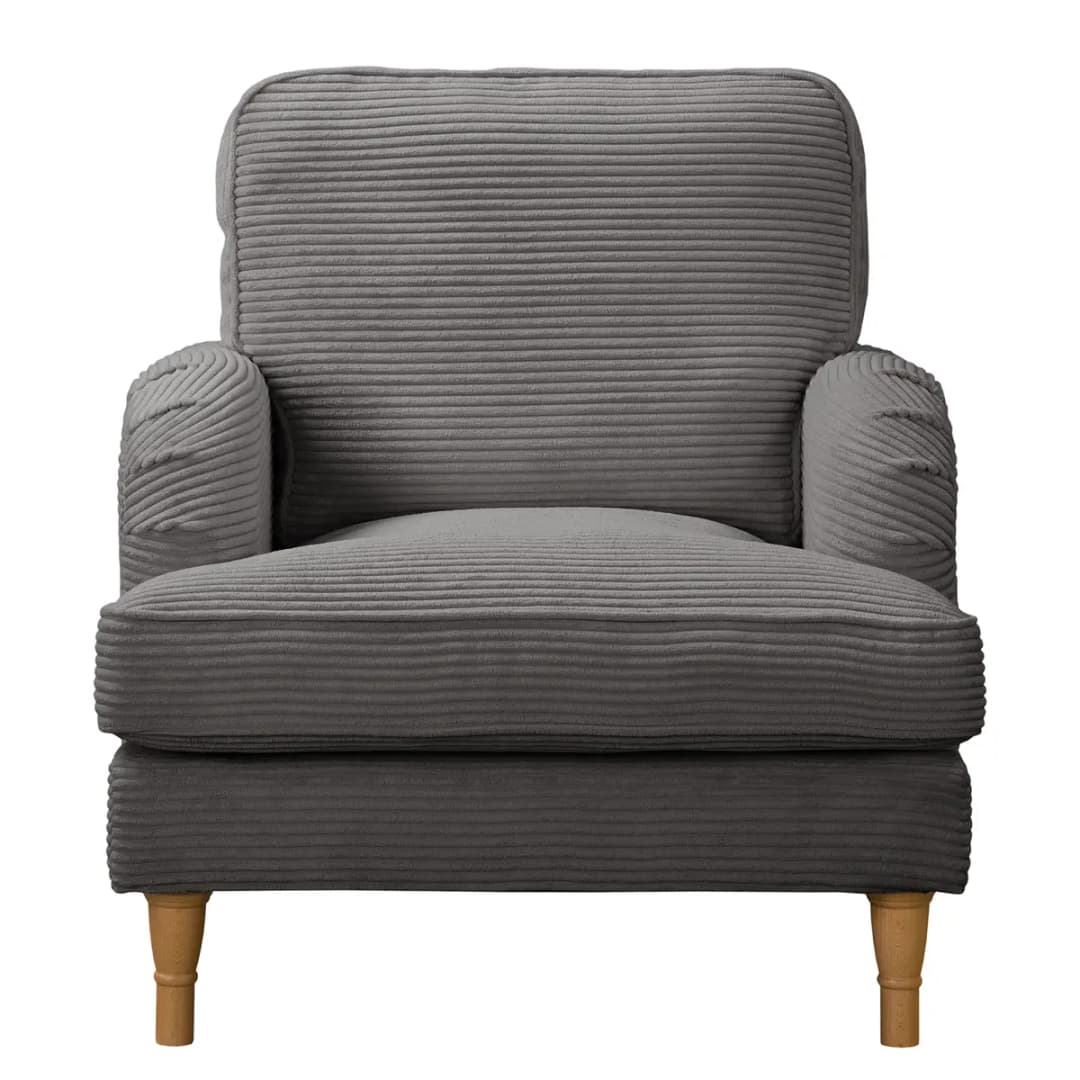 Sessel Grau Cordstoff Lola | Grau
