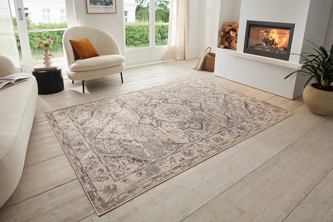 Kurzflorteppich Sand Beige/Creme/Beige 120 x 170cm | Beige