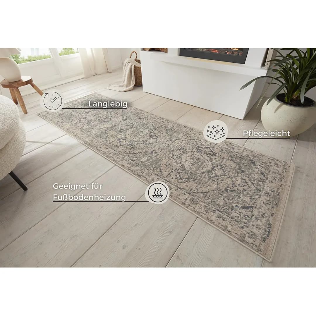 Kurzflorteppich Sand Beige/Creme/Beige 120 x 170cm | Beige