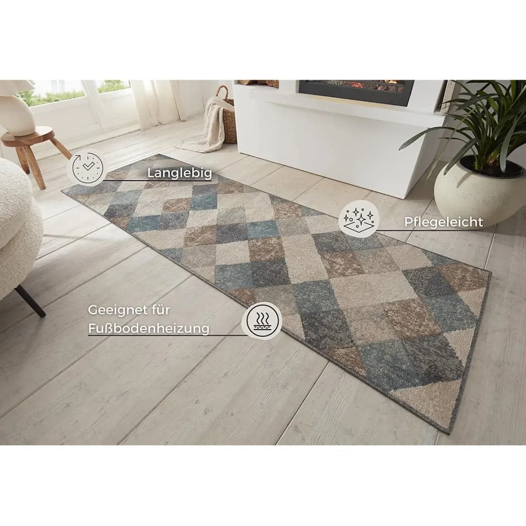 Kurzflorteppich Bakke Beige 80 x 200cm | Beige